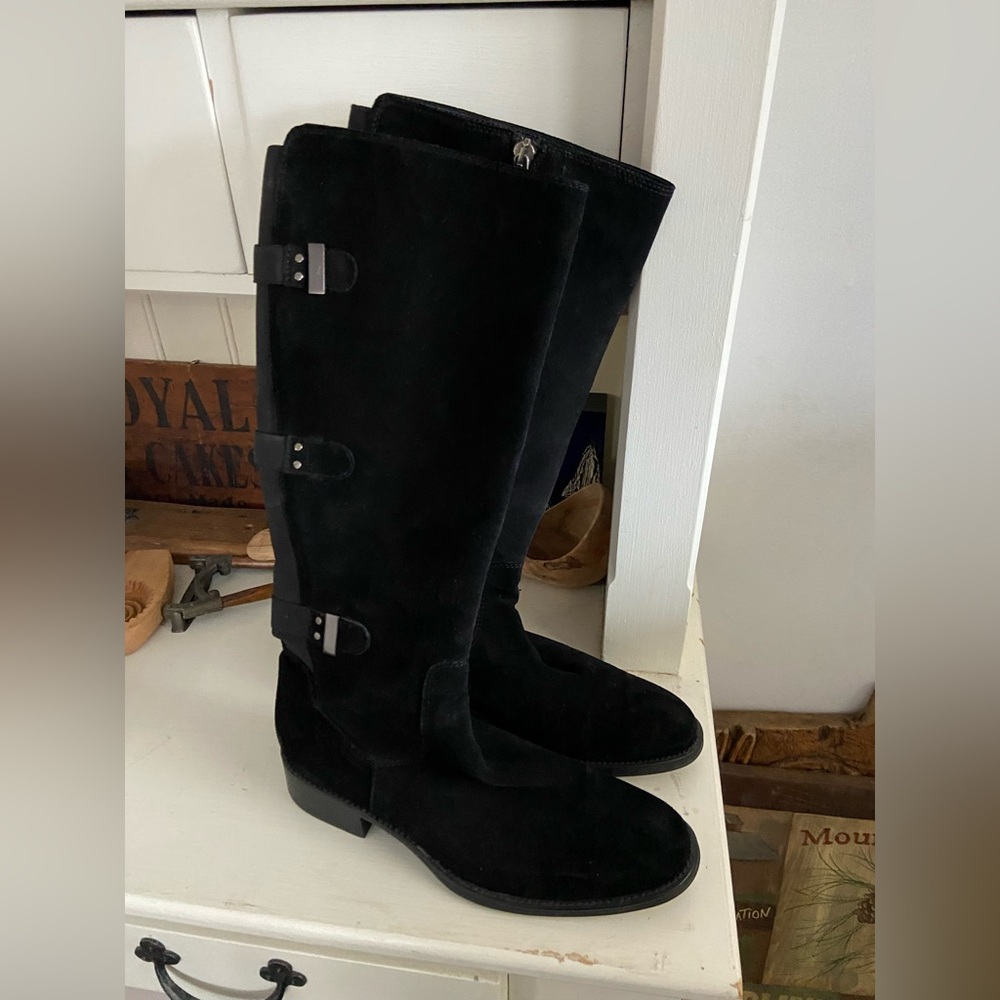 Aquatalia Unicorn Tall Riding Boots - EU 39 - Black